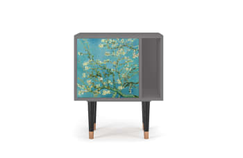 ALMOND BLOSSOM BY VAN GOGH - Table de chevet bleu 1 porte L 58 cm