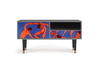 THE DANCE BY HENRI MATISSE - Mueble de TV multicolores 1 cajón y 1 puerta  L 115 cm
