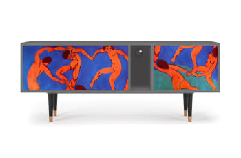 THE DANCE BY HENRI MATISSE - Mueble de TV multicolores 2 cajones y 2 puertas  L 170 cm