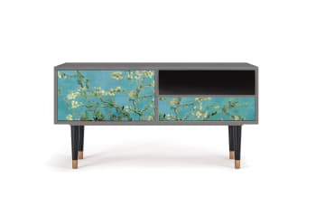 ALMOND BLOSSOM BY VAN GOGH - Mueble de TV azul 1 cajón y 1 puerta  L 115 cm