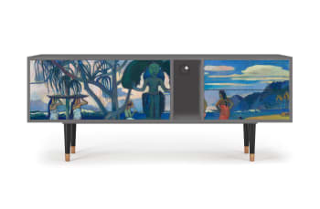 DAY OF THE GOD BY PAUL GAUGUIN - Mueble de TV multicolores 2 cajones y 2 puertas  L 170 cm