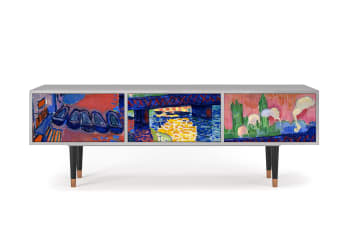CHARING CROSS BRIDGE BY ANDRE DEAIN - Meuble TV  multicolore 2 tiroirs et 2 portes L 170 cm