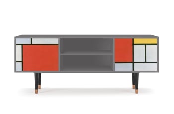 Mueble de TV multicolores 2 puertas  L 170 cm