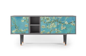 ALMOND BLOSSOM BY VAN GOGH - Mueble de TV azul 3 puertas  L 150 cm