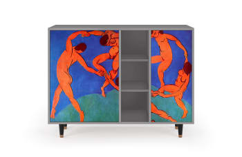 THE DANCE BY HENRI MATISSE - Aparador multicolores  3 cajones y 1 puerta  L 125 cm
