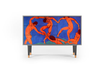 THE DANCE BY HENRI MATISSE - Buffet  multicolore 3 tiroirs et 1 porte L 115 cm