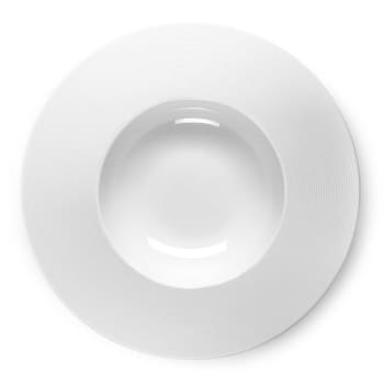 Batik - 6er Set tiefe Teller aus Porzellan, Weiß