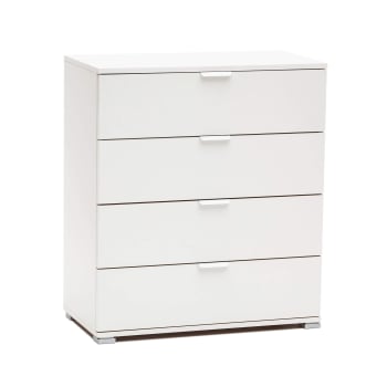 Cassettiera 4 Cassetti Moderna HOMCOM - Legno Truciolato, 60x40x85 Cm, Bianco Lucido - Foto 13