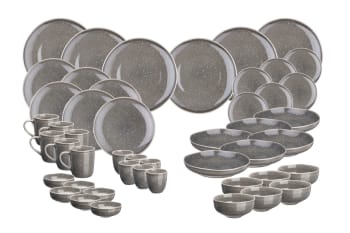 Reactiv - Set vaisselle 48 pièces en grès gris