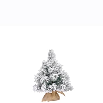 Dinsmore - Künstlicher Weihnachtsbaum schneebedeckt in Jutesack 60