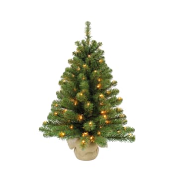 Diamond - Künstlicher Weihnachtsbaum mit LED-Beleuchtung in Jutesack 60