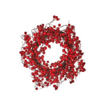 Wreath - Corona de navidad artificial con bayas d40