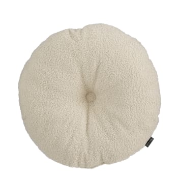 Coussin rond effet laine bouclée écru D45 IGNACIO | Maisons du Monde