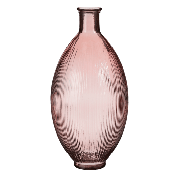 Firenza - Vase aus recyceltem hellrosa Glas H59