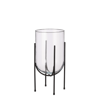 Jamey - Vase sur support transparant H49,5