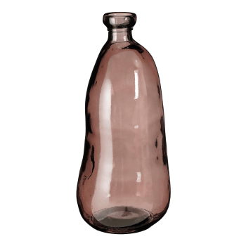 Pinto - Vase aus recyceltem dunkelbraunem Glas H51