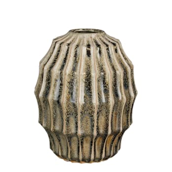 Pippa - Jarrón de cerámica verde alt. 33