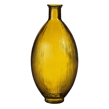 Firenza - Vaso bottiglia in vetro riciclato ocra alt.59