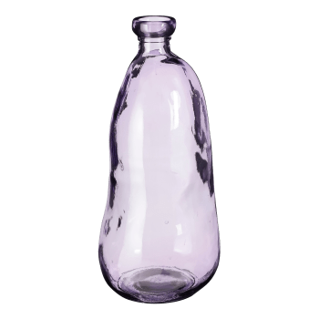 Pinto - Vase bouteille en verre recyclé lila H51