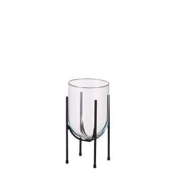 Jamey - Vase sur support transparant H31