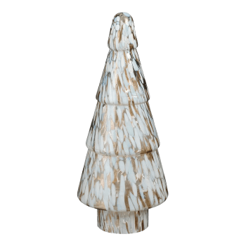Weihnachtsdekoration Baum aus weißem Glas 41,5