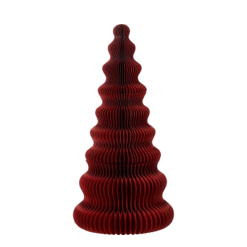 Künstlicher Weihnachtsbaum aus dunkelrotem FSC-Mix Papier 122