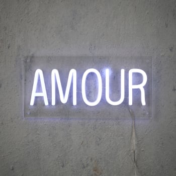 Amour Neonleuchte mit LED-Beleuchtung weiß