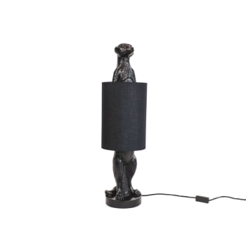 INDOOR LIGHTING - Erdmännchen Tischlampe aus Polyresin, Schwarz, 20x70x20cm