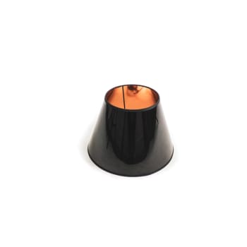 INDOOR LIGHTING - Lack Lampenschirm aus Kunststoff, Schwarz und Gold, 17x30x21cm