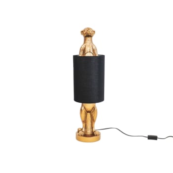 INDOOR LIGHTING - Erdmännchen Tischlampe aus Polyresin, Gold, 15x10x38cm