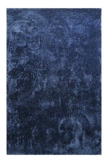 Lulu - Tapis à poils longs, doux et moelleux, bleu  170x240