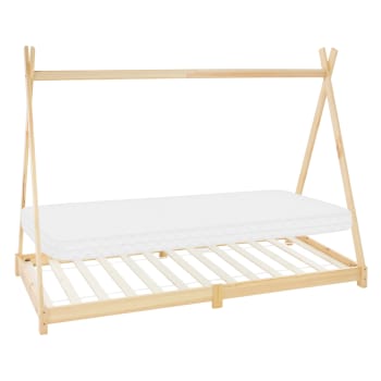 TIPI - Kinderbett + Matratze Bett Hausbett Lattenrost Tipi Bett