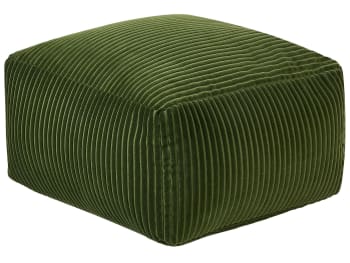 Mukki - Puf de pana verde oscuro 50 x 30 cm