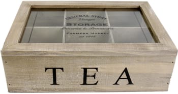 Boîte à thé en bois general store 24x17 cm