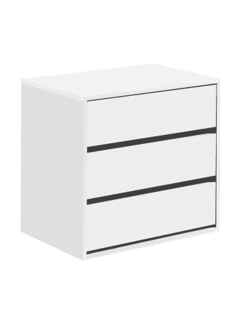 Dkutl - Commode effet bois blanc 60x44 cm