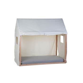 Toile pour lit cabane 70 x 140 cm blanc