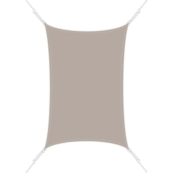 Voile d'ombrage rectangle 3 x 4,5m taupe