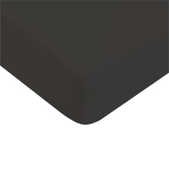 Essentiel - Drap housse coton  uni anthracite 180x200cm