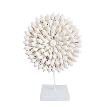 ZARA - Collier décoratif en coquillages, blanc D23 cm