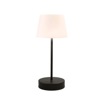 SORA - Lámpara de mesa portátil recargable con base en negro ø13cm