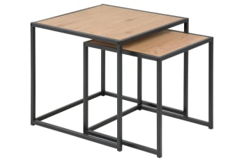 Factory - Tables gigognes carrées style industriel
