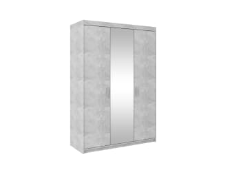 ELIZA 3D - Schrank mit 3-türig und Spiegel, beton
