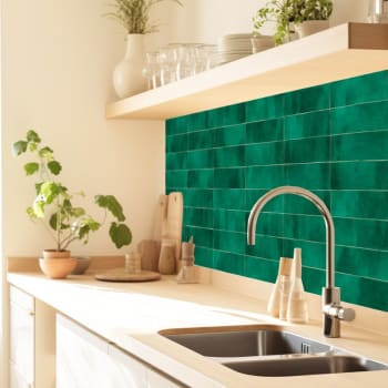 Zellige vert - Panel de pared - salpicadero de cocina l120cm×a50cm