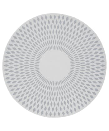 ILLUSION GRIS - Alfombra redonda interior/exterior illusion rombo gris 160x160
