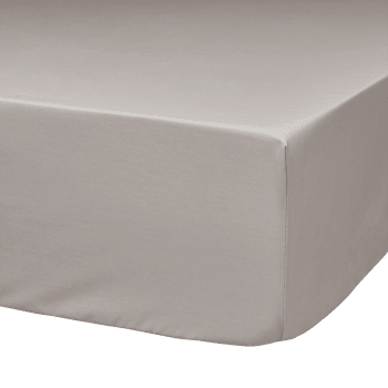 Fil & sens - Drap housse coton bio gris mastic 90 x 190 cm