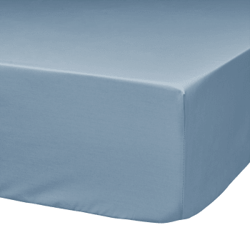 Fil & sens - Drap housse coton bio bleu céladon 140 x 190 cm