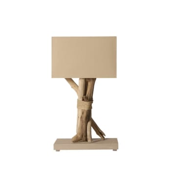 FAGOT - Lampe à poser en bois taupe
