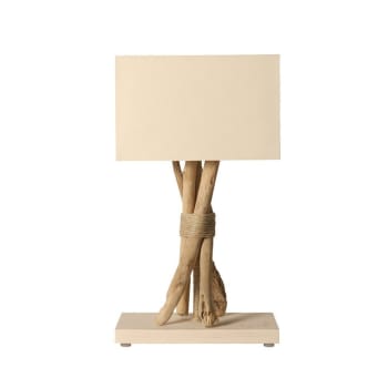 FAGOT - Lampe à poser en bois blanc cassé