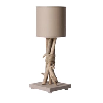 FAGOT - Lampe de chevet en bois taupe