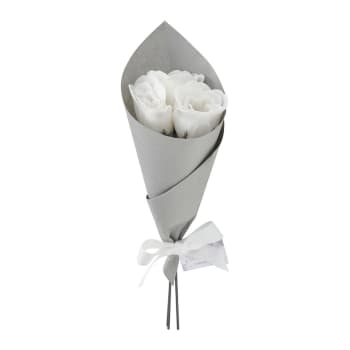 Bouquet de roses de savon blanches - Parfum Rose